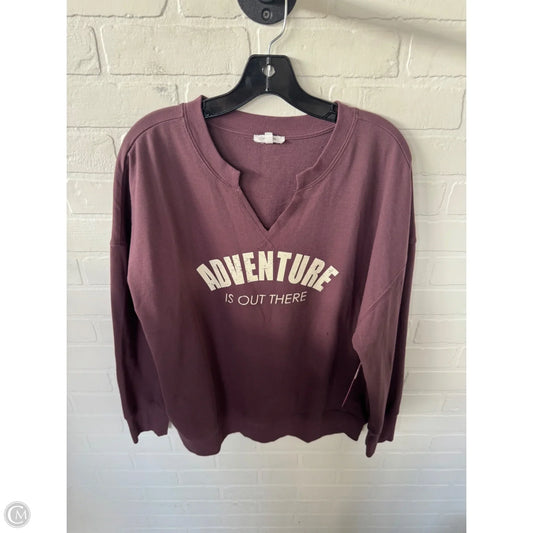 Sweatshirt Collar By Maurices In Purple, Size: Xl