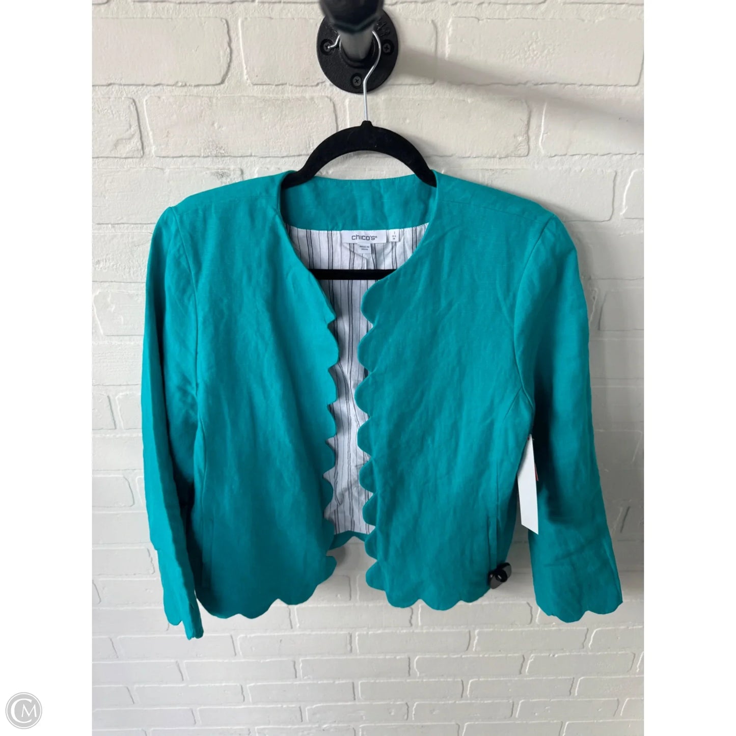 Blazer By Chicos In Blue, Size: M