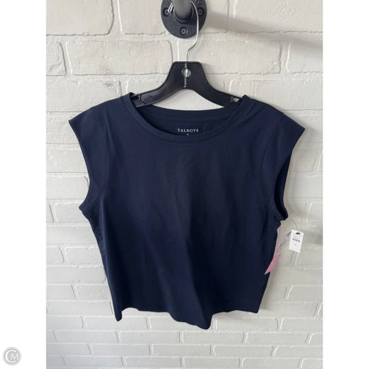Top Short Sleeve Basic By Talbots In Navy, Size: M