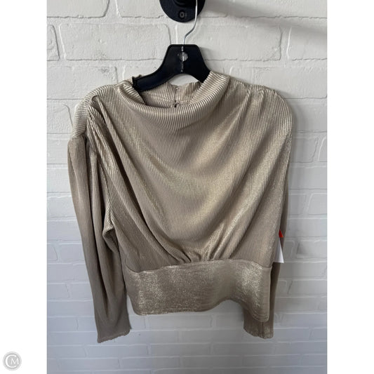 Top Long Sleeve By Ann Taylor In Gold, Size: M