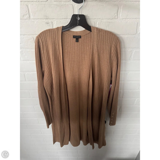 Sweater Cardigan By Talbots In Tan, Size: M