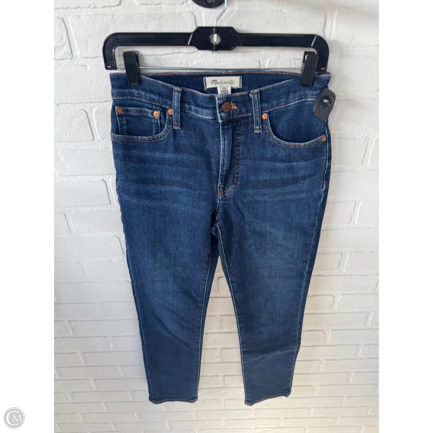 Jeans Straight By Madewell In Blue Denim, Size: 0