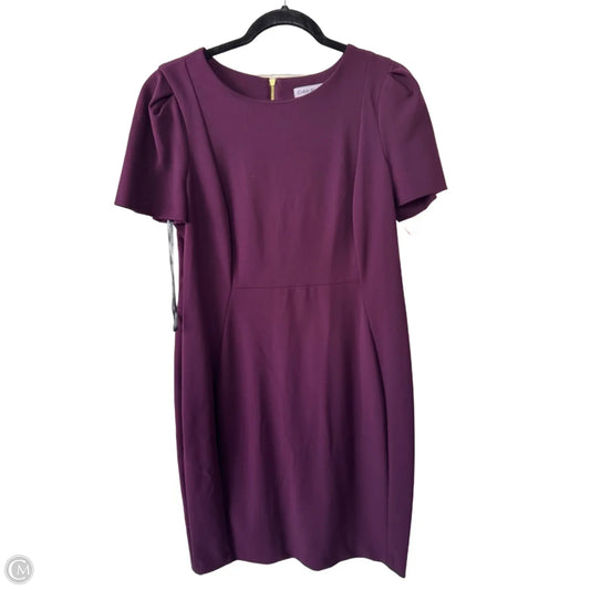 Dress Work By Calvin Klein In Purple, Size: L