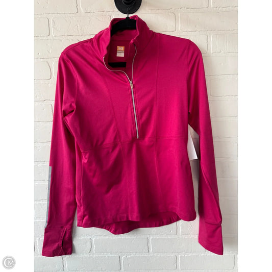 Athletic Top Long Sleeve Collar By Lucy In Pink, Size: S
