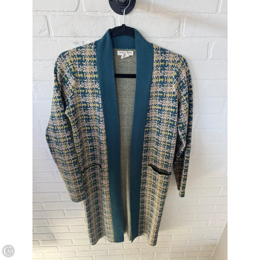 Sweater Cardigan By Christian Siriano In Blue & Green, Size: Xs