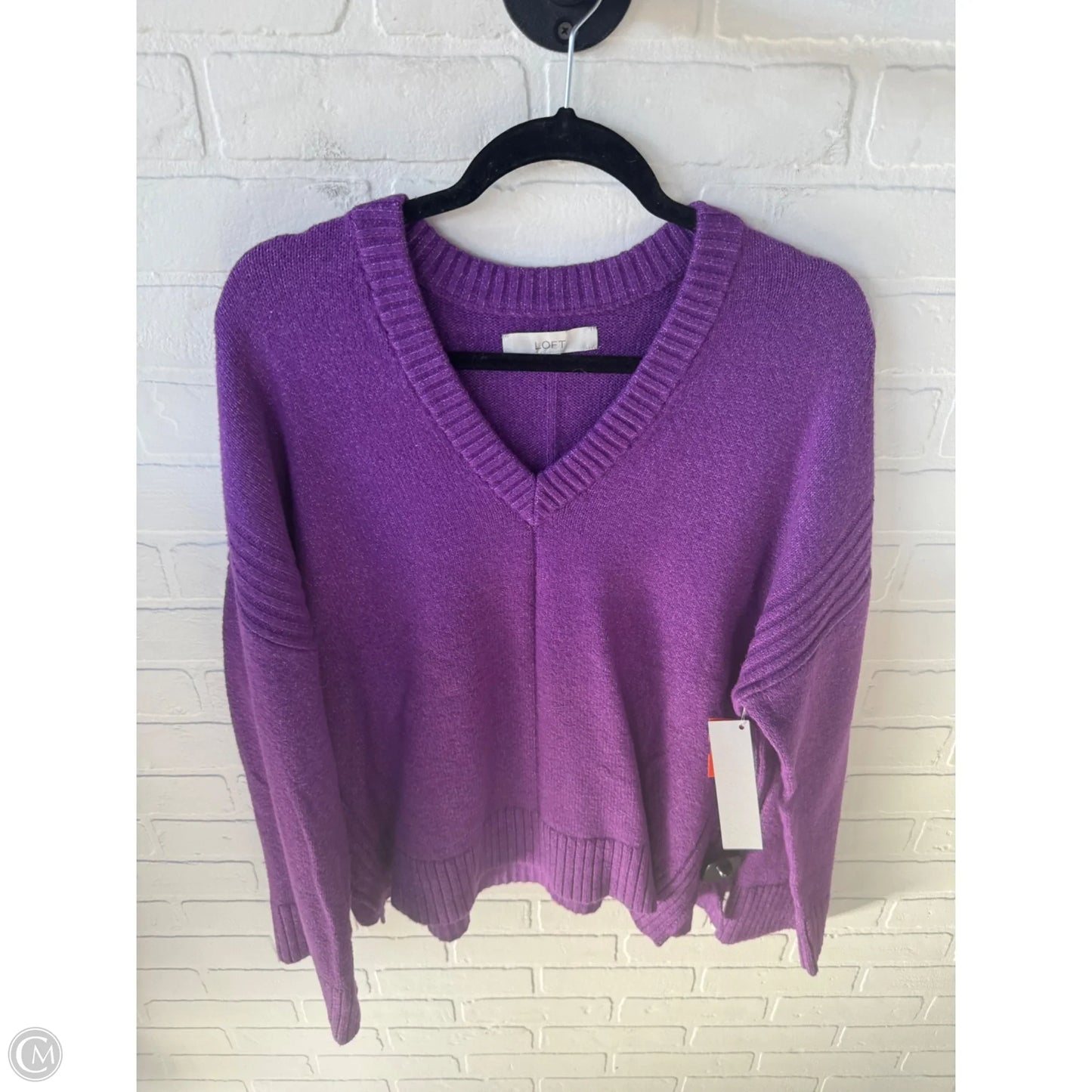 Sweater By Loft In Purple, Size: Xxl