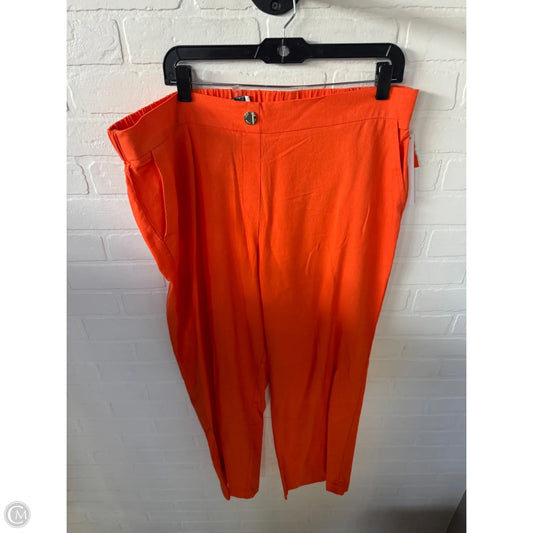 Pants Linen By Anne Klein In Orange, Size: 16