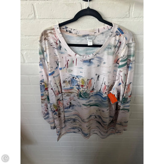 Top 3/4 Sleeve By Cj Banks In Tan, Size: 2x