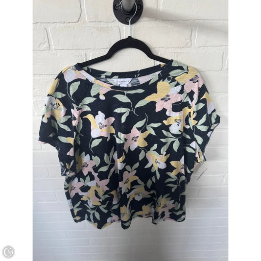 Top Short Sleeve By Liz Claiborne In Blue & Pink, Size: 3x
