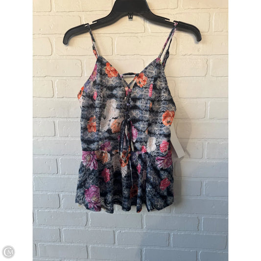 Top Sleeveless By Venus In Black & Blue, Size: M