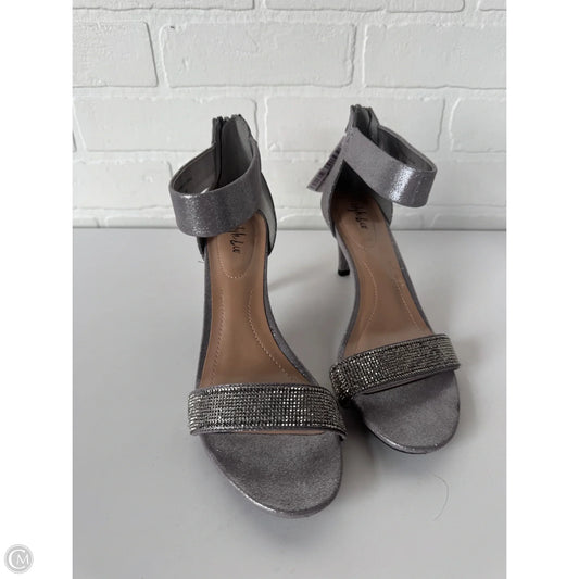 Sandals Heels Kitten By Style And Company In Silver, Size: 9