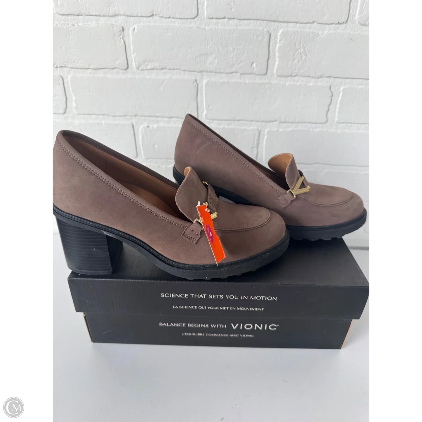 Shoes Heels Block By Vionic In Black & Brown, Size: 8