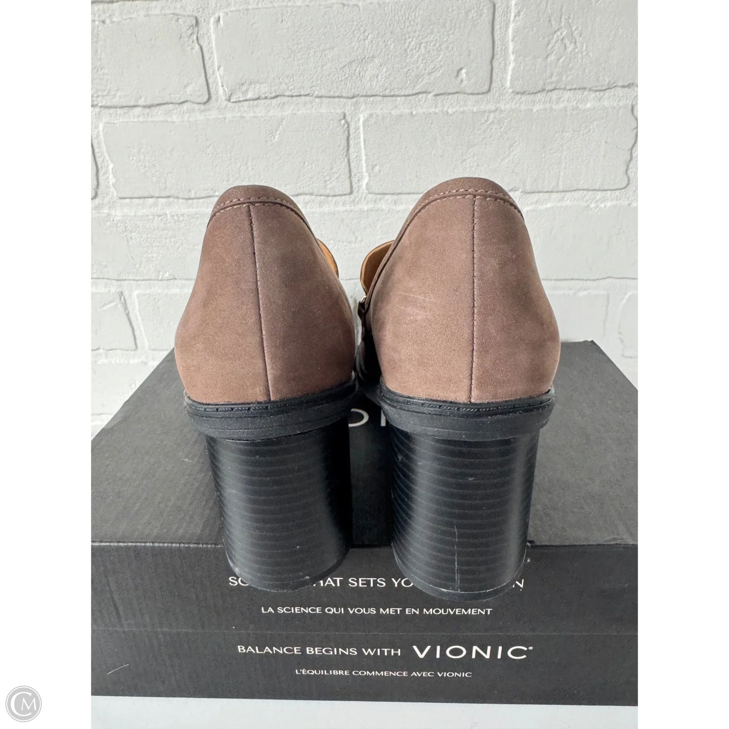 Shoes Heels Block By Vionic In Black & Brown, Size: 8