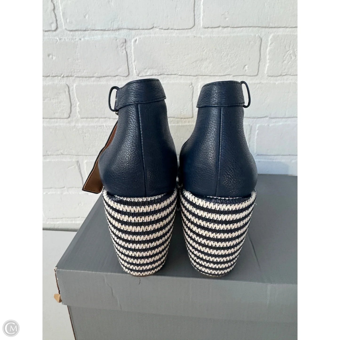 Shoes Heels Stiletto By Vionic In Blue & White, Size: 8