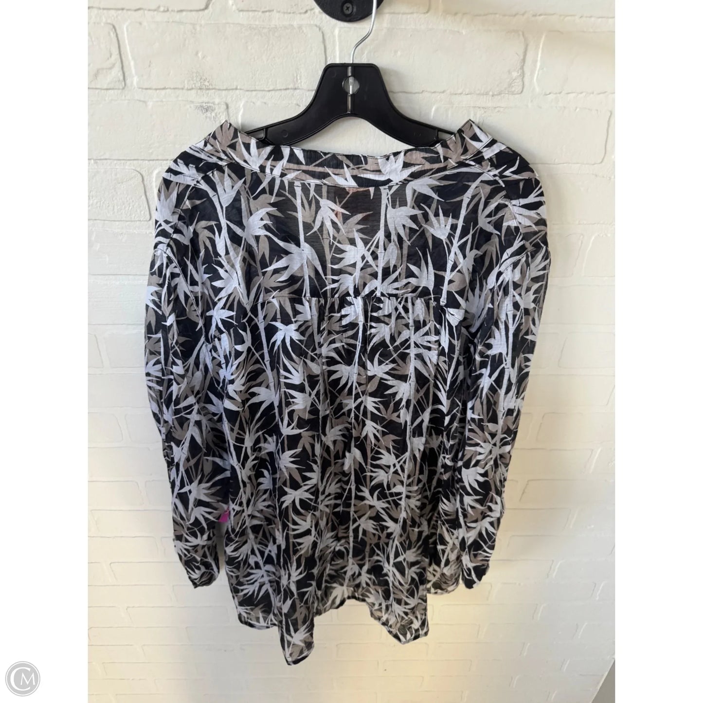 Top Long Sleeve By Ruby Rd In Black & Tan, Size: 3x