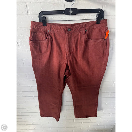 Jeans Straight By Coldwater Creek In Brown, Size: 16