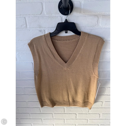 Vest Sweater By Shein In Tan, Size: S