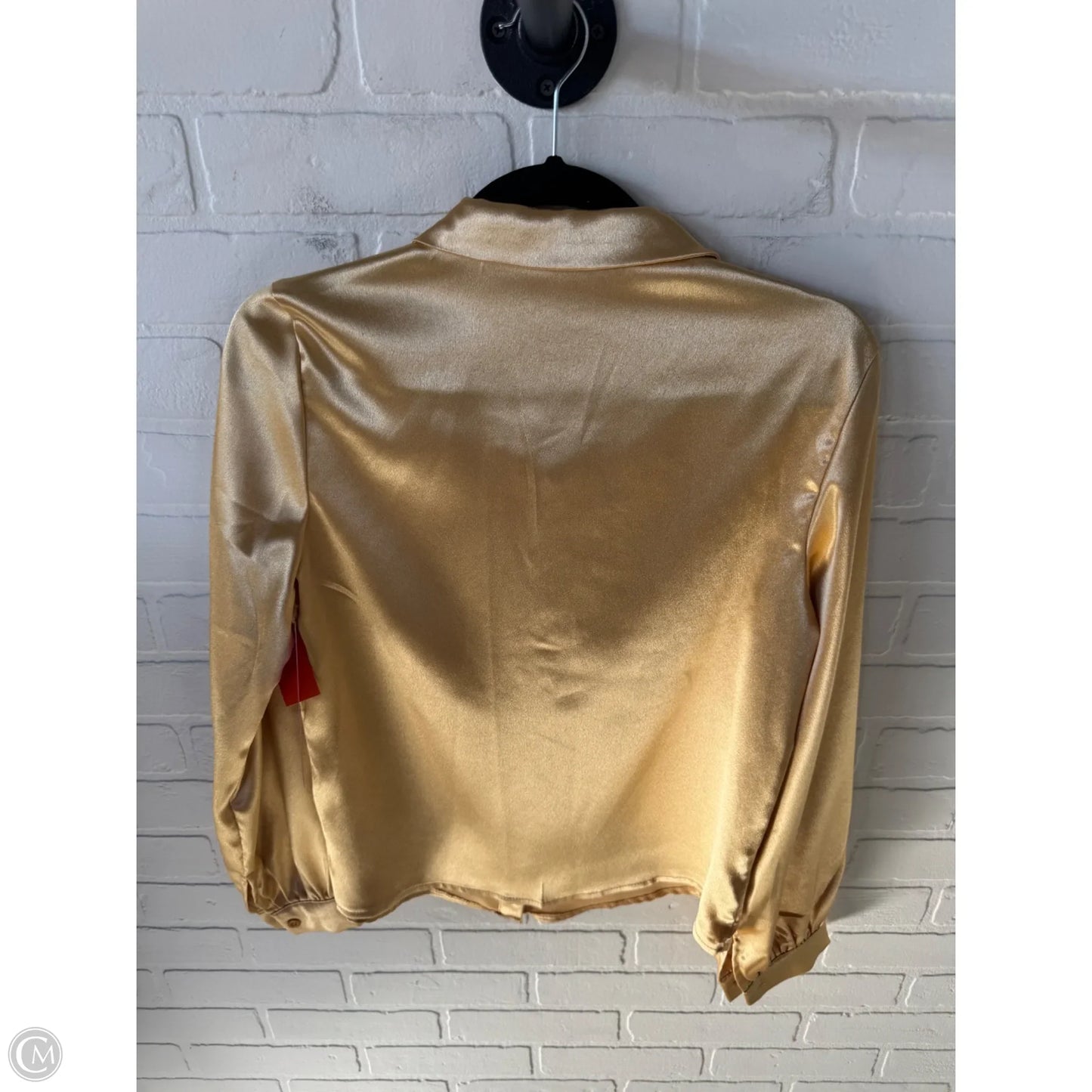 Top Long Sleeve Basic By Shein In Gold, Size: S