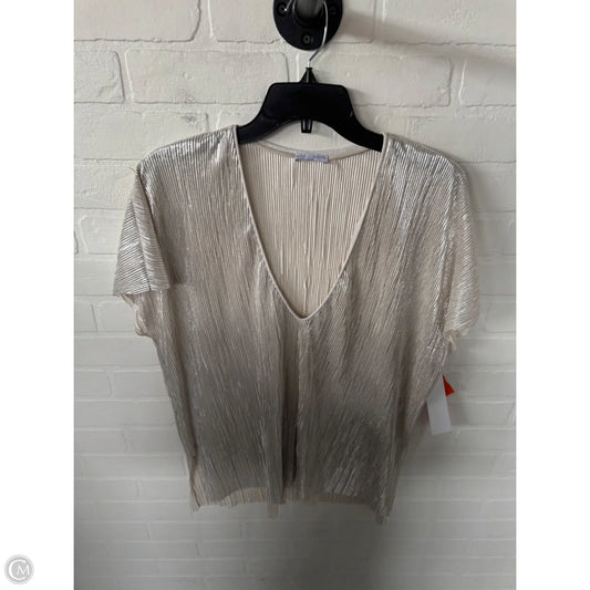 Top Short Sleeve By Zara In Cream, Size: L