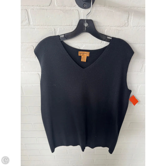 Vest Sweater By Clothes Mentor In Black, Size: 2x