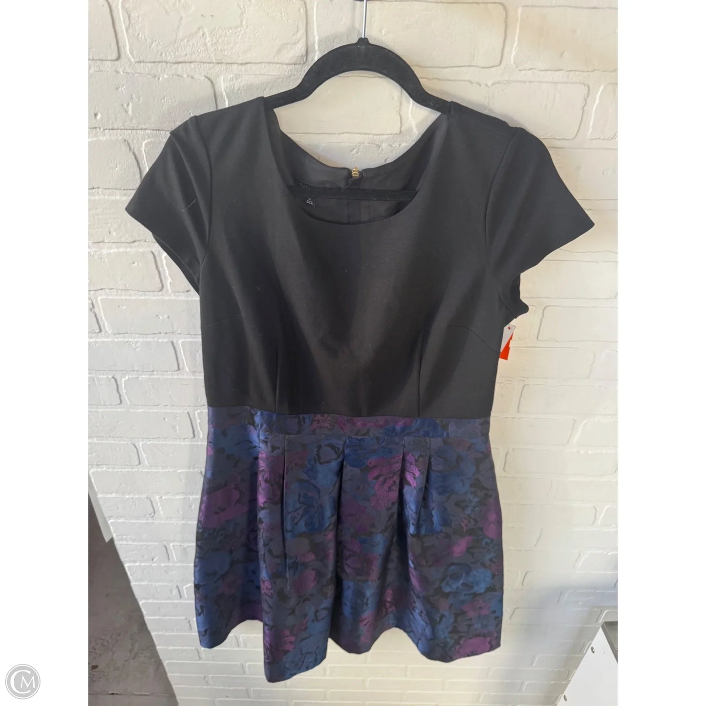 Dress Party Short By Talbots In Black & Blue, Size: L