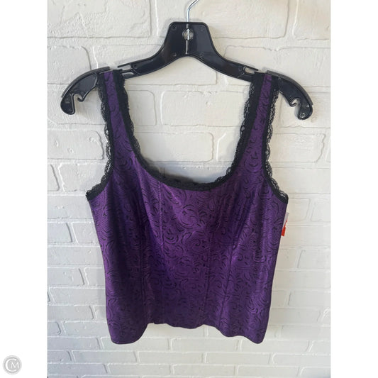 Top Sleeveless By White House Black Market In Black & Purple, Size: L