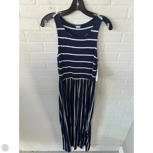 Dress Casual Maxi By Venus In Blue & White, Size: M