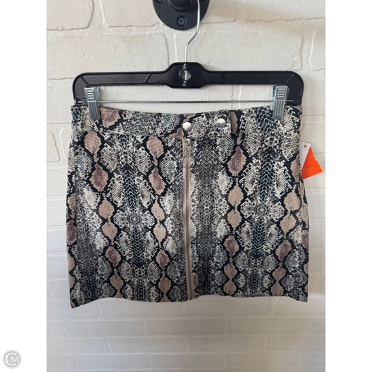 Skirt Mini & Short By Altard State In Snakeskin Print, Size: 8