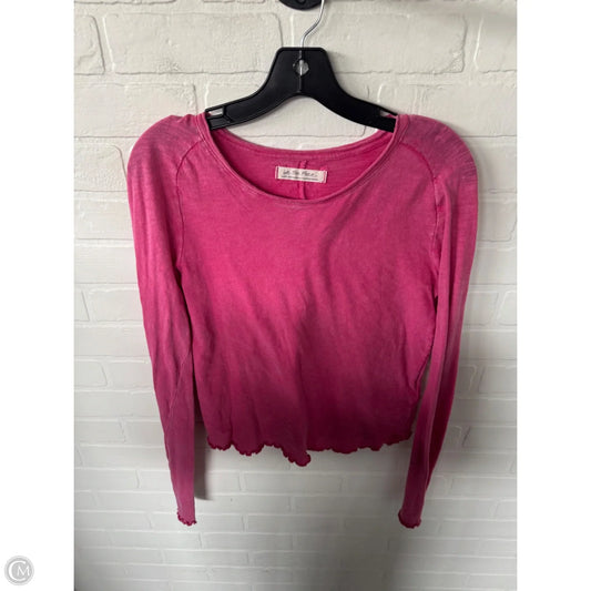 Top Long Sleeve By We The Free In Pink, Size: L