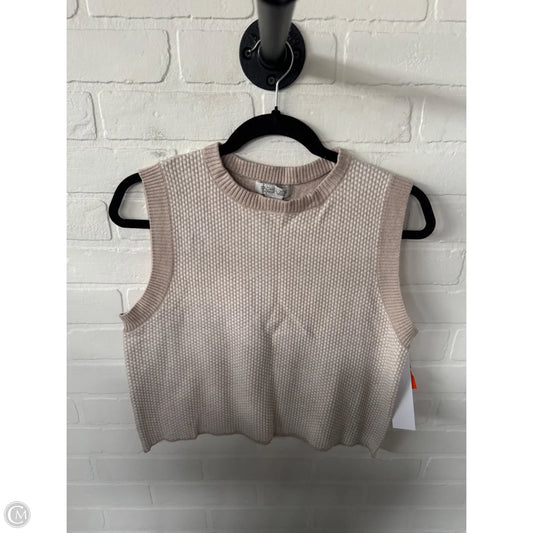 Vest Sweater By Rachel Zoe In Tan & White, Size: M