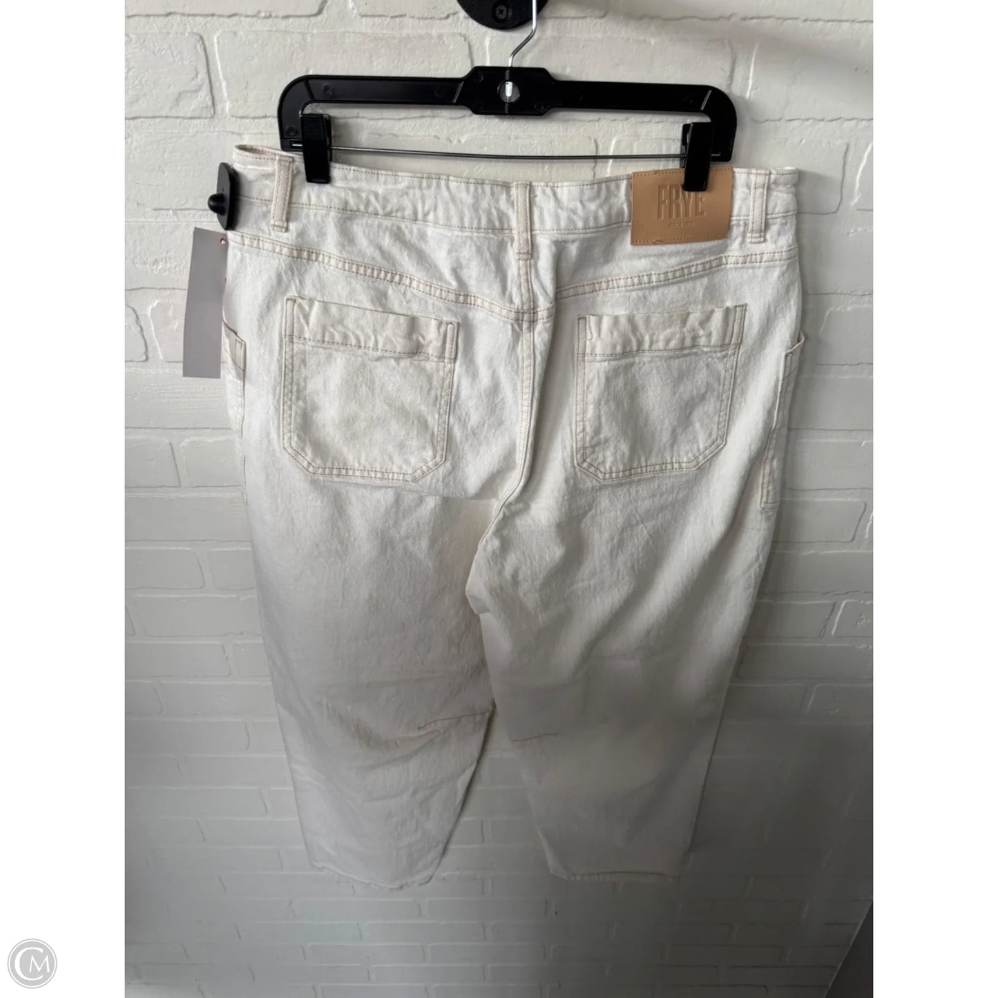 Jeans Designer By Frye In Cream Denim, Size: 14
