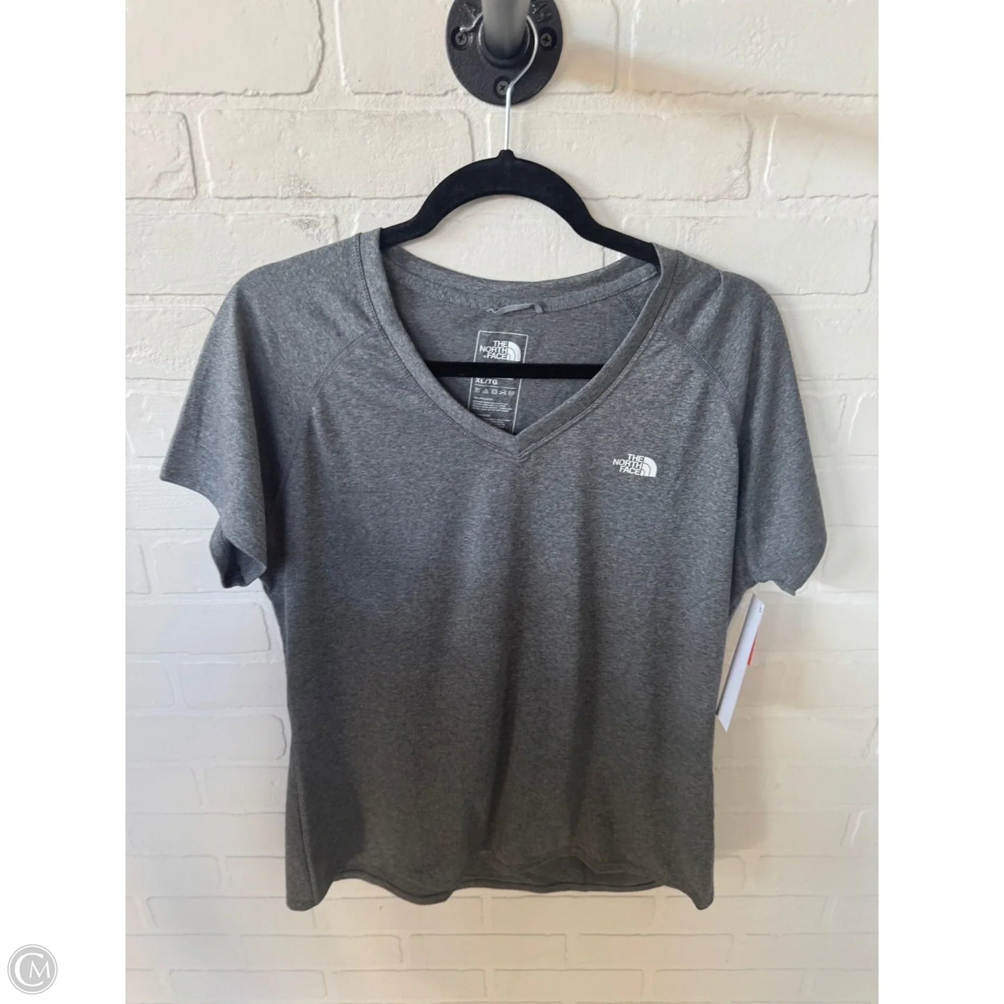 Athletic Top Short Sleeve By The North Face In Grey, Size: Xl