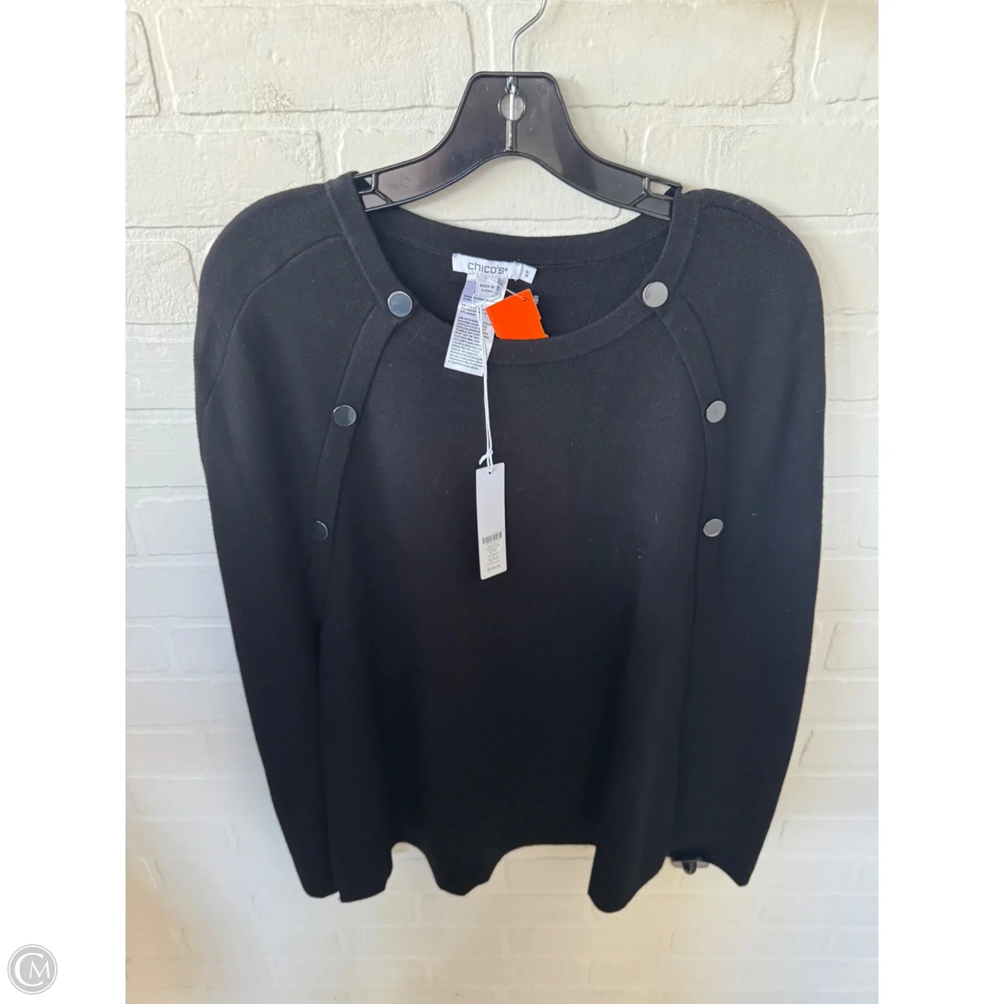 Poncho By Chicos In Black, Size: S