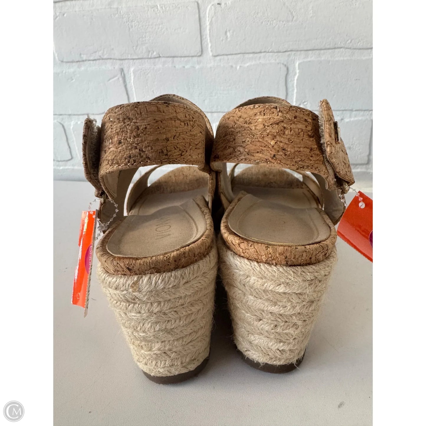 Sandals Heels Wedge By Vionic In Tan, Size: 8