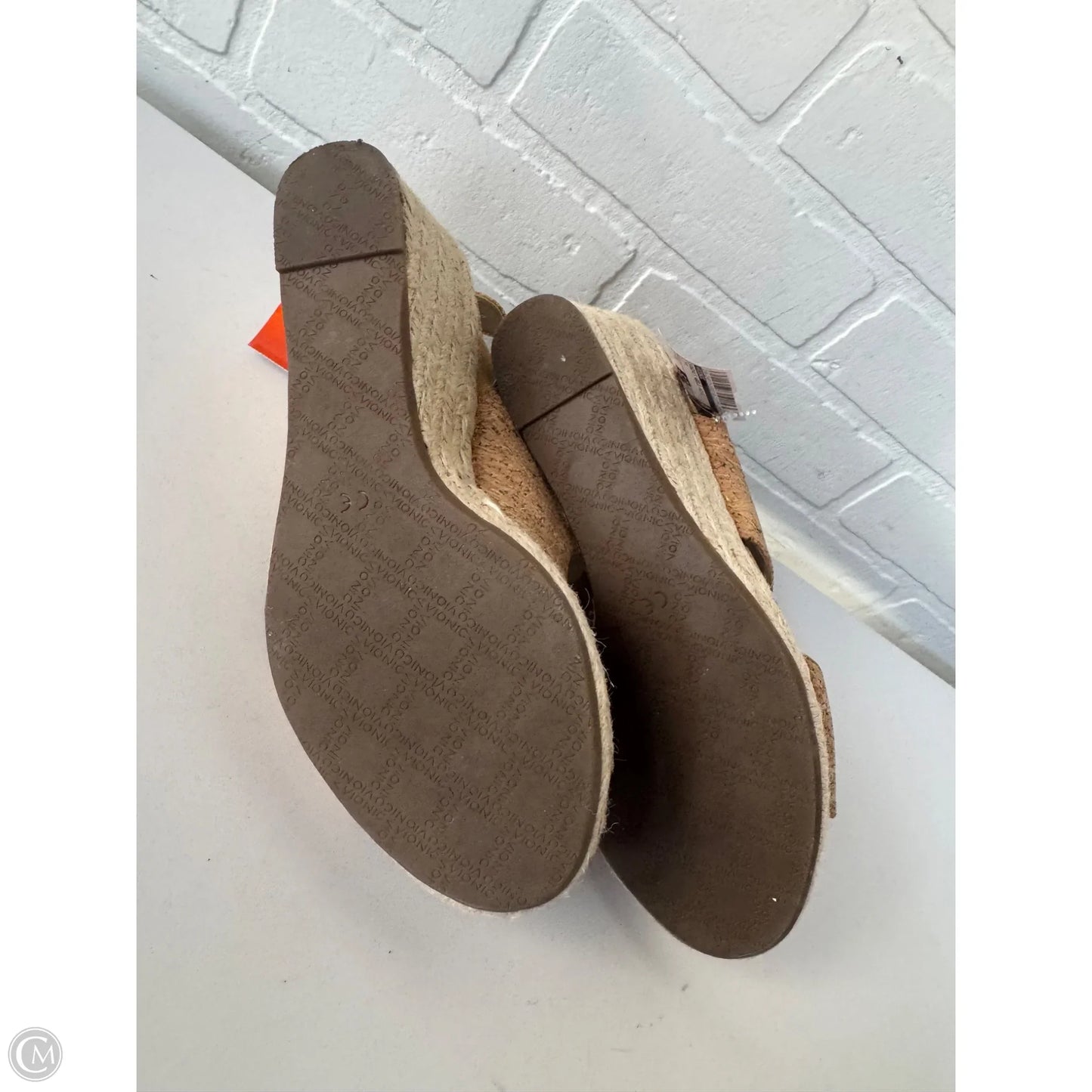 Sandals Heels Wedge By Vionic In Tan, Size: 8