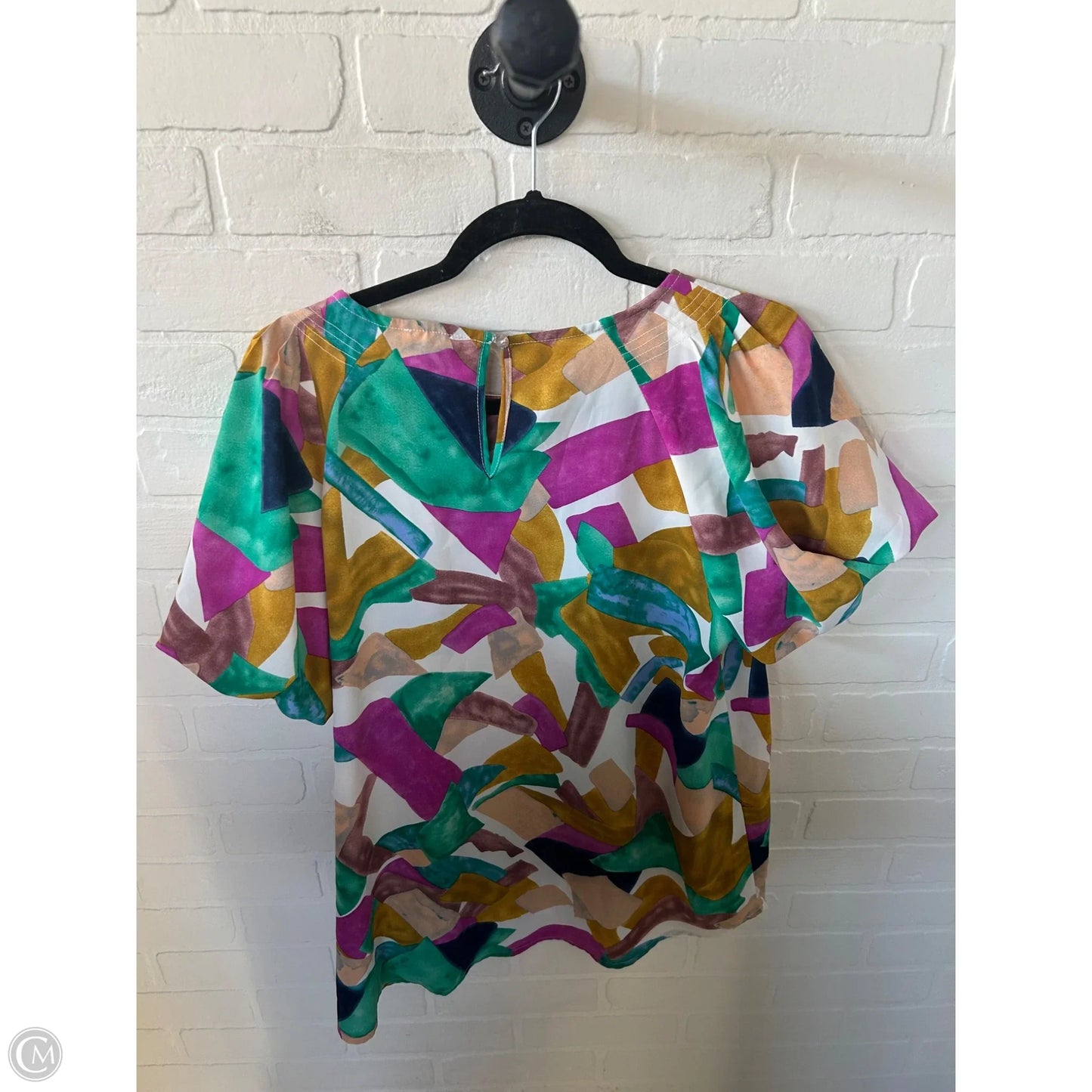 Top Short Sleeve By Jodifl In Green & Purple, Size: L
