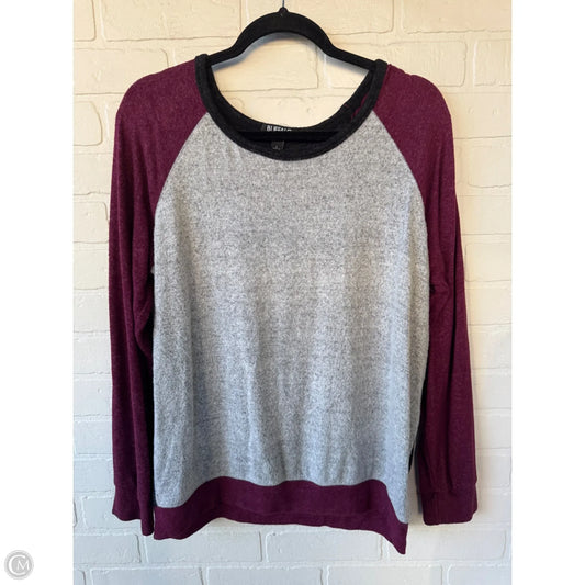 Top Long Sleeve By Buffalo David Bitton In Grey & Purple, Size: L