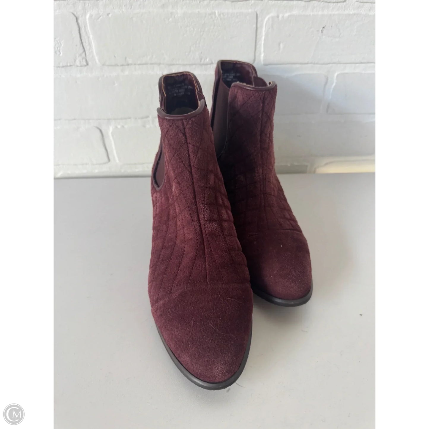 Boots Ankle Heels By Clothes Mentor In Red, Size: 8