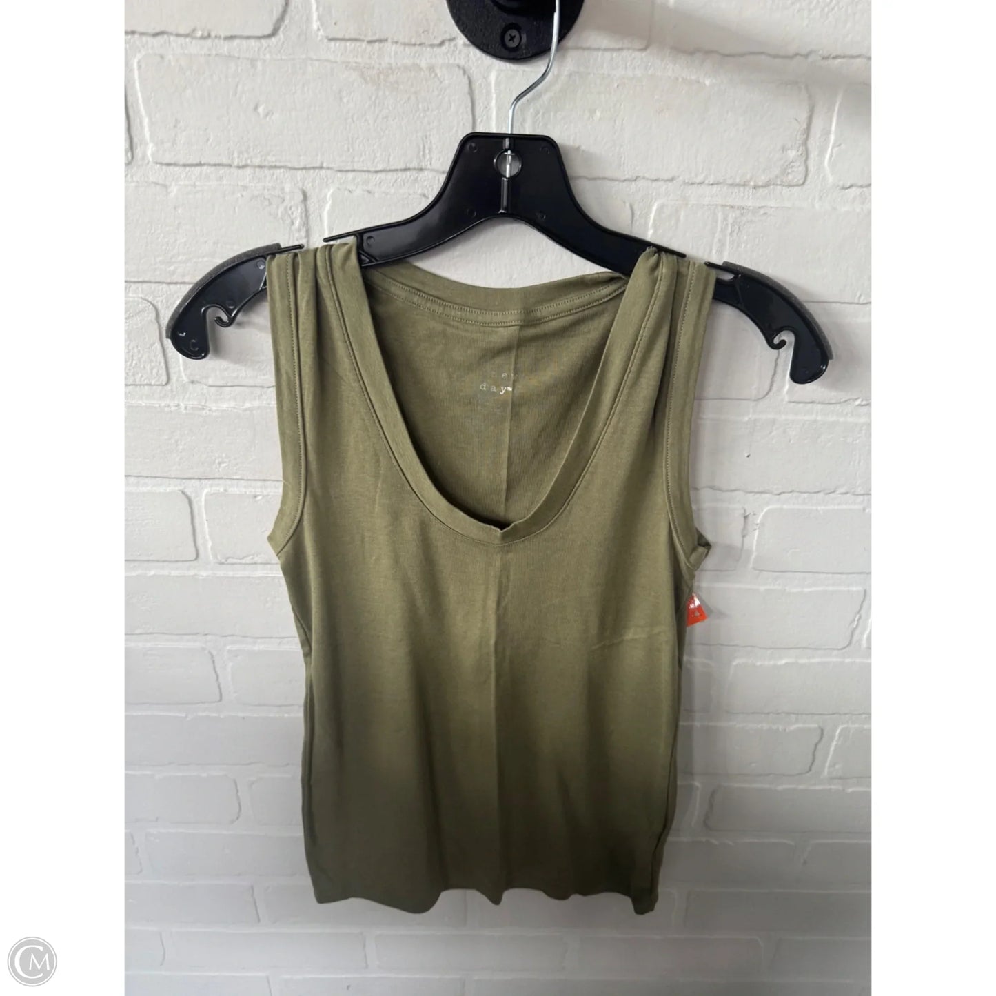 Top Sleeveless Basic By A New Day In Green, Size: S