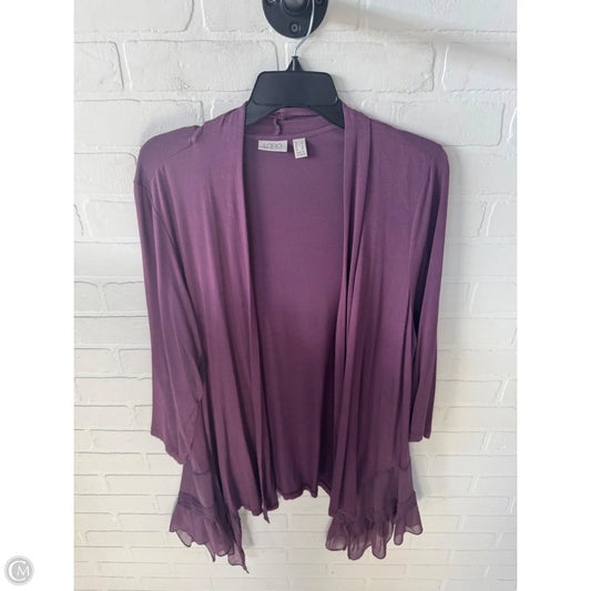 Cardigan By Logo In Purple, Size: L
