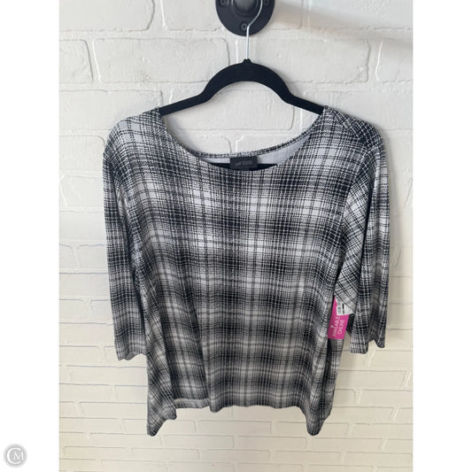 Top Short Sleeve By J. Jill In Black & White, Size: Xl