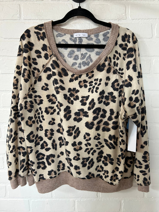 Animal Print Top Long Sleeve Allie Rae, Size S