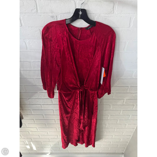 Dress Party Midi By Zara Women In Red, Size: Xs