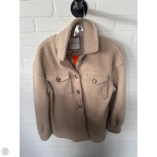 Jacket Shirt By Bagatelle In Tan, Size: Xs