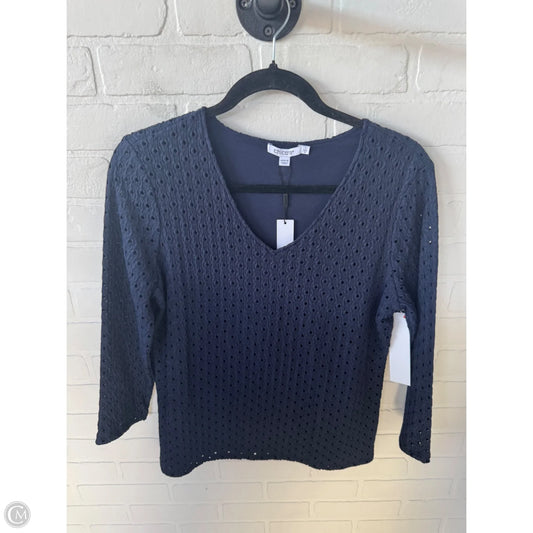 Top 3/4 Sleeve By Chicos In Blue, Size: M