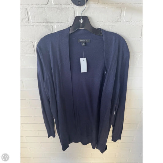 Sweater Cardigan By Ann Taylor In Blue, Size: M