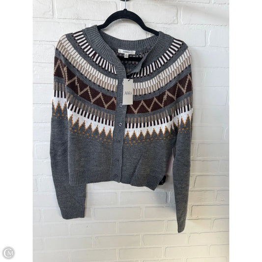 Sweater Cardigan By Cmc In Brown & Grey, Size: S