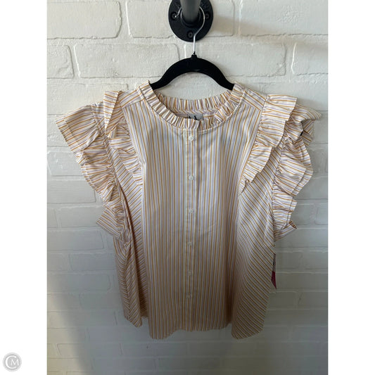 Top Short Sleeve By Worthington In Orange & Purple, Size: Xxl