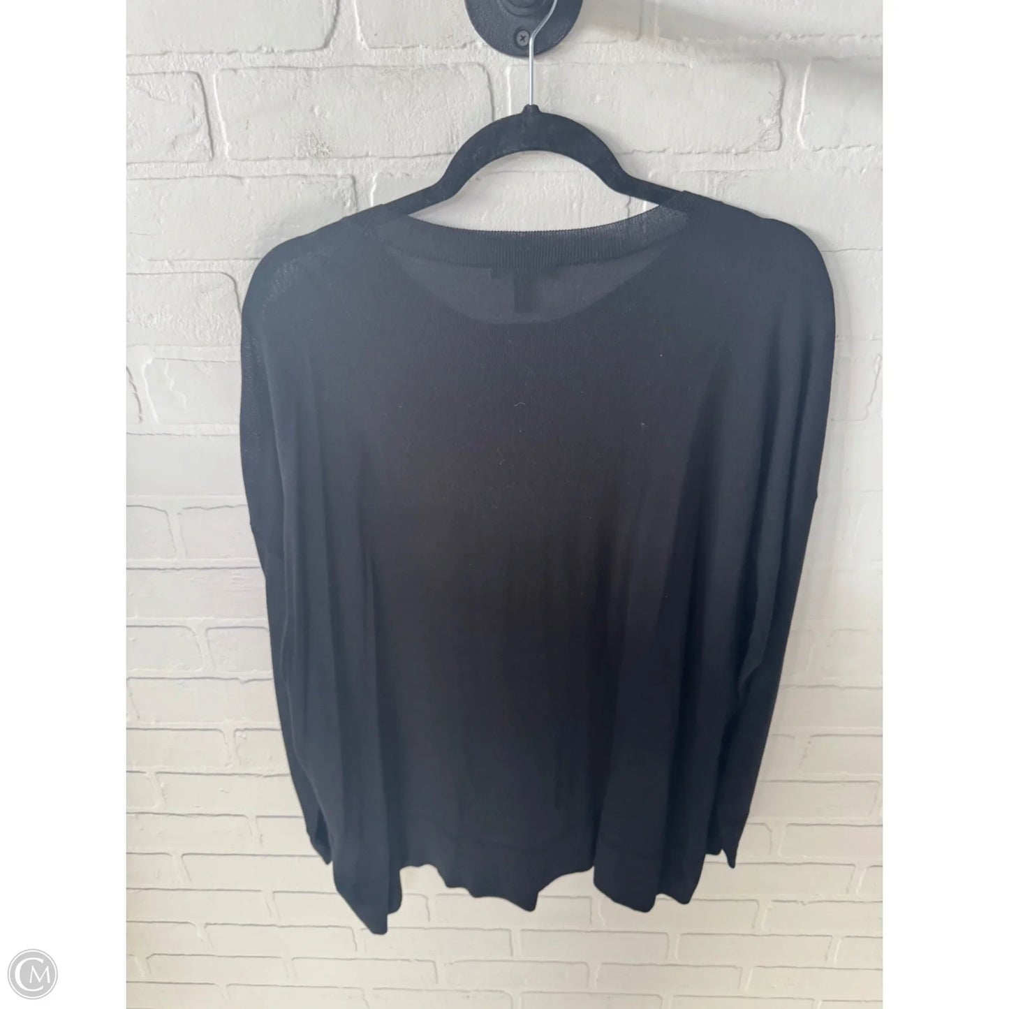 Top Long Sleeve By Eileen Fisher In Black, Size: L