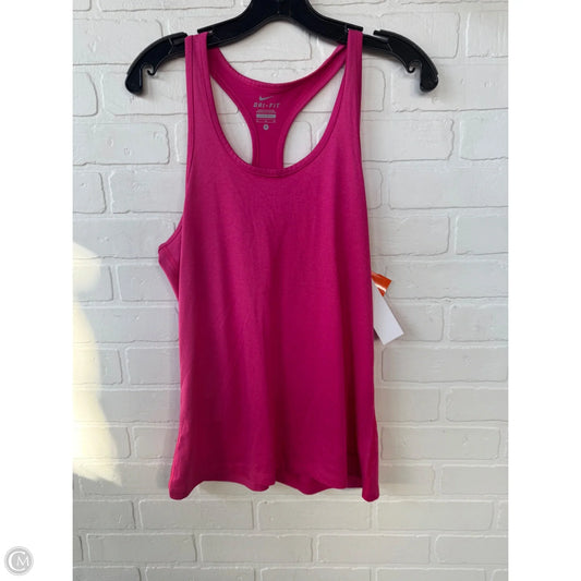 Athletic Tank Top By Nike In Pink, Size: M